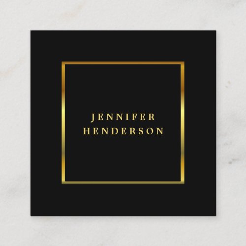 Modern stylish black and gold professional square business card