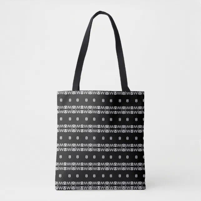 Modern stylish black and silver pattern tote bag | Zazzle