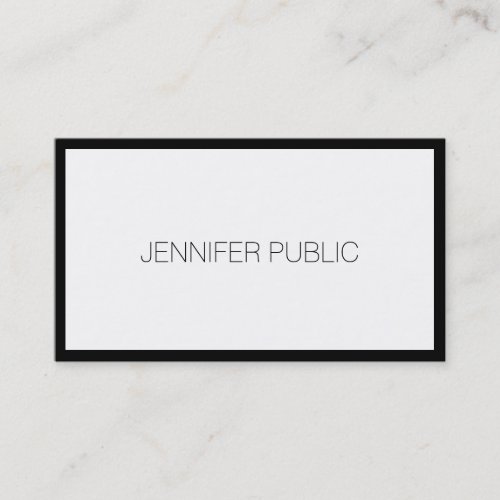 Modern Stylish Black And White Professional Trendy Business Card