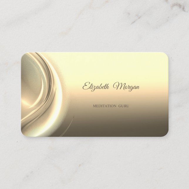 Modern Stylish,Black ,Gold Appointment Card (Front)