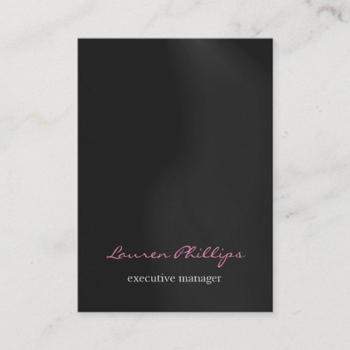 Modern Stylish Black Gray Pink Professional Business Card