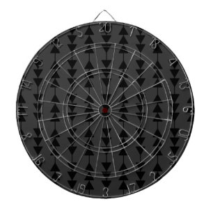 Modern & Stylish Black Hanging Triangles on Smoky Dart Board