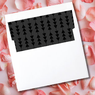 Modern & Stylish Black Hanging Triangles on Smoky Envelope Liner