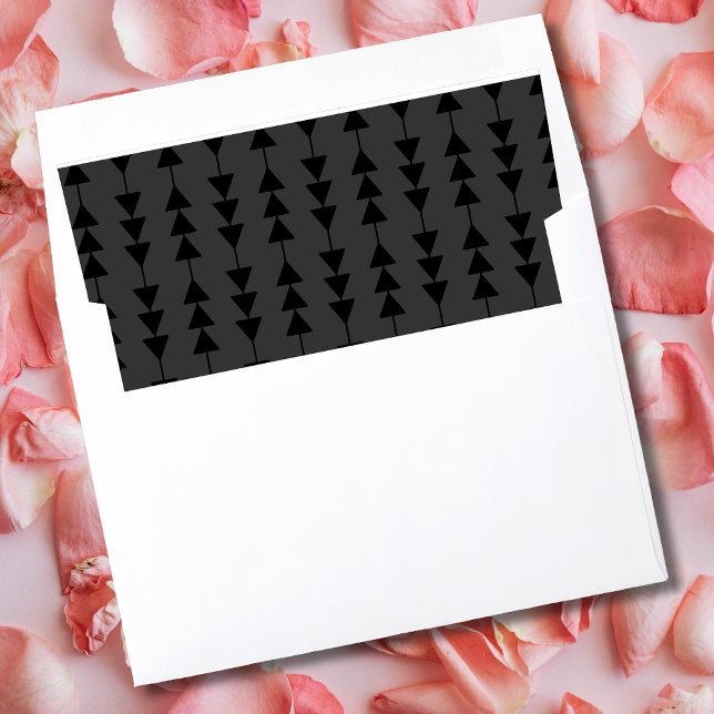 Modern & Stylish Black Hanging Triangles on Smoky Envelope Liner (Creator Uploaded)