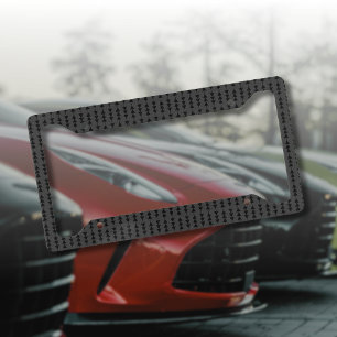 Modern & Stylish Black Hanging Triangles on Smoky License Plate Frame