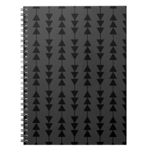 Modern & Stylish Black Hanging Triangles on Smoky Notebook