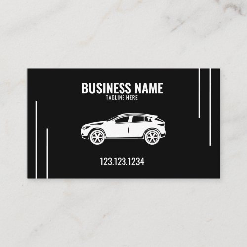 Modern Stylish Black Mobile Car Wash and Detailing Business Card