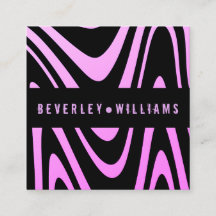 Modern Stylish Black Violet Business Card