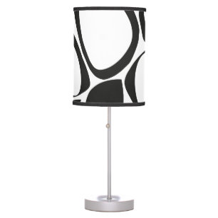 Modern Stylish Black White Abstract Pattern Table Lamp