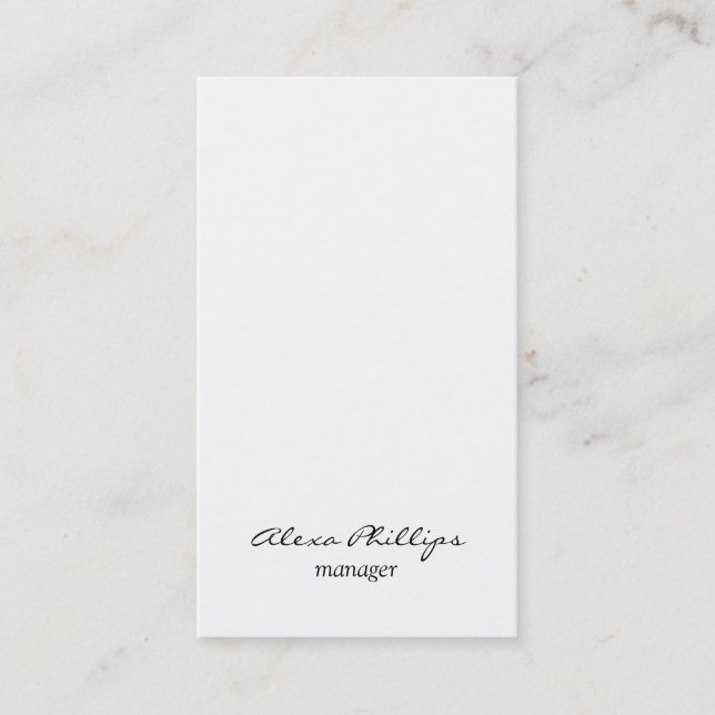 Modern Stylish Black & White Professional Business Card (Front)