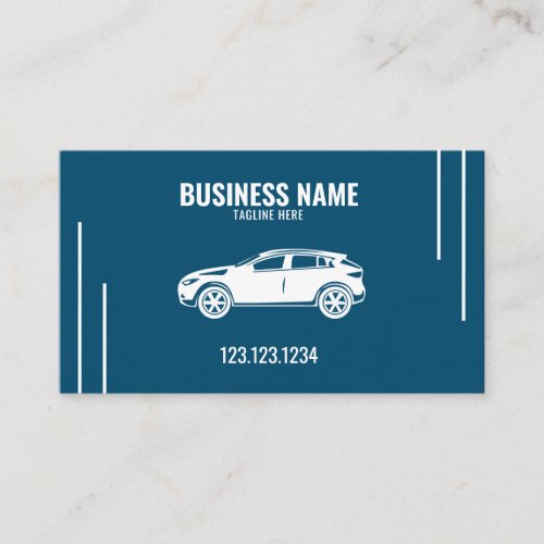 Modern Stylish Blue Mobile Car Wash and Detailing Business Card