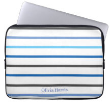 Modern Stylish Blue Stripes Custom