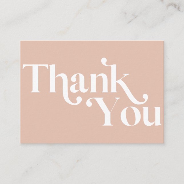 MODERN STYLISH BOLD Thank you for your purchase Enclosure Card (Front)