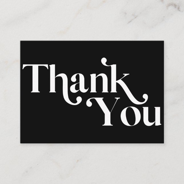 MODERN STYLISH BOLD Thank you for your purchase Enclosure Card (Front)