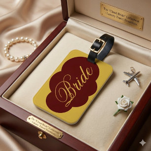 Modern Stylish Bride Luggage Tag Travel Accessory
