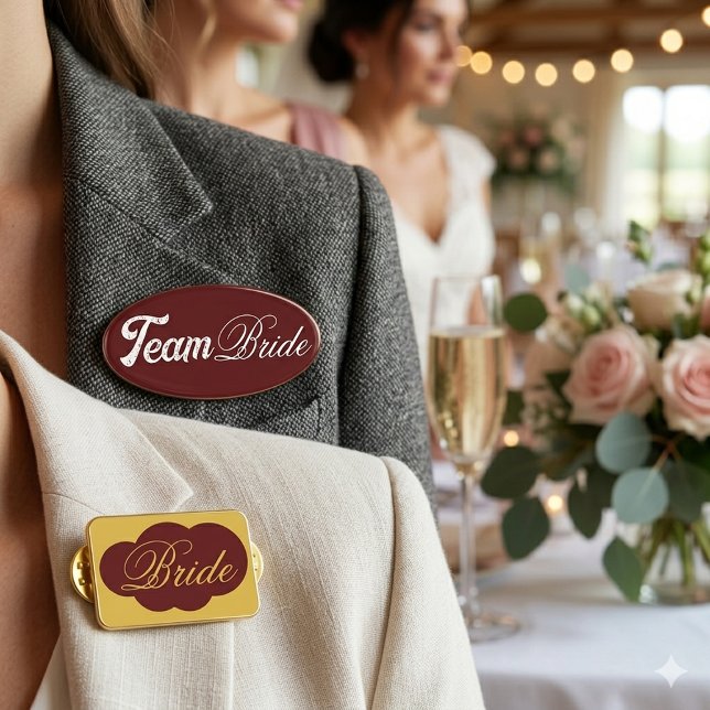 Modern Stylish Bride Name Tag Wedding Event Badge (Modern Stylish Bride Name Tag Wedding Event Badge)