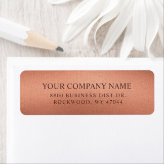 Modern Stylish Bronze Business Return Address Label