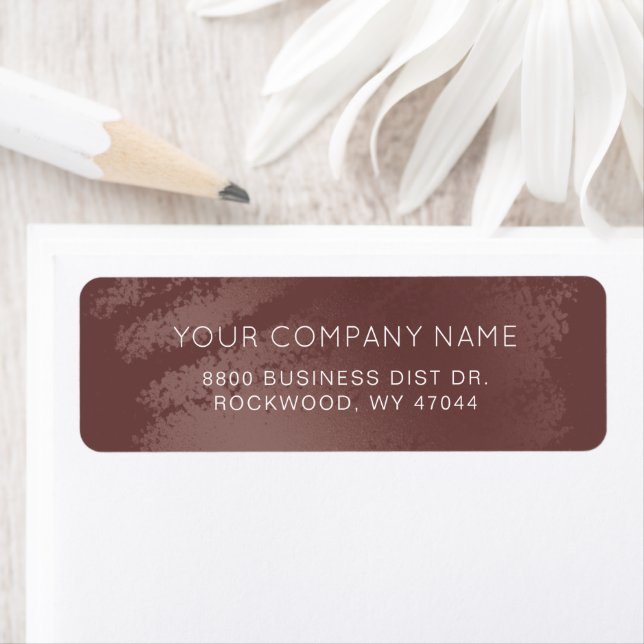 Modern Stylish Bronze Business Return Address Label (Insitu)