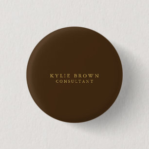Modern Stylish Brown Gold Professional Button