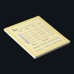 Modern Stylish Bunco Score Pad<br><div class="desc">Add some style to your next Bunco game with this modern yellow stripe Bunco score pad. These Bunco score cards include an easy to use system where you circle your Buncos and Baby Buncos. Look for matching invitations and Bunco table cards from Artinspired.</div>