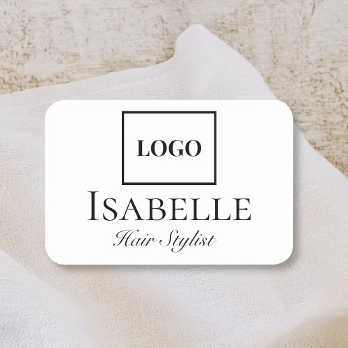 Modern Stylish Business Brand Logo Personalized Name Tag
