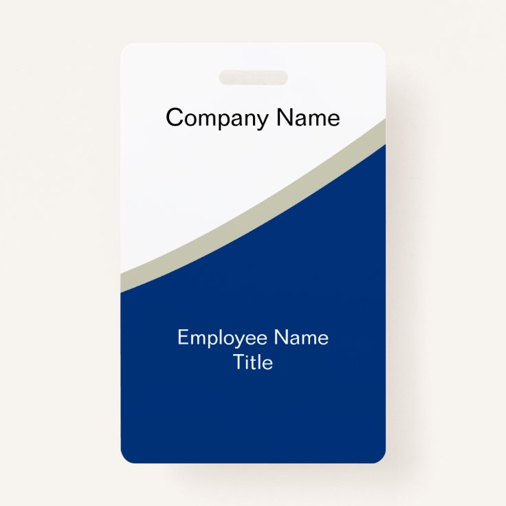 Modern Stylish Business Employee Badge Template Zazzle