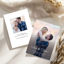 Modern Stylish Calligraphy Script Photo Wedding 