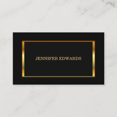 Modern stylish chic black and gold professiona business card