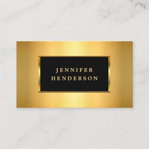 Modern stylish chic black and gold professional business card