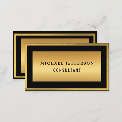 Modern stylish chic black and gold professional business card