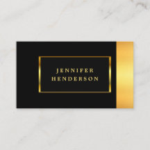 Modern stylish chic black and gold professional