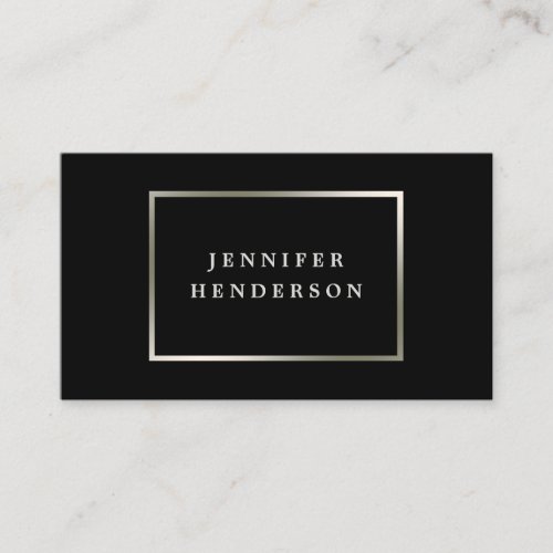 Modern stylish chic black and silver professional business card