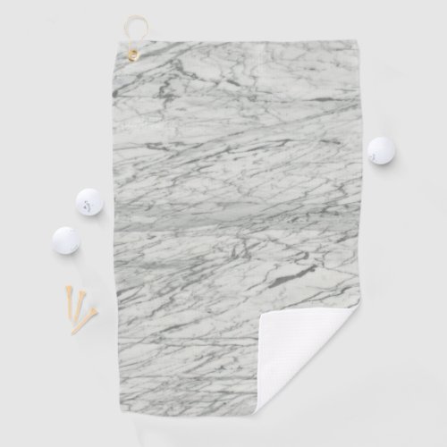 modern stylish chic  minimalist white grey marble golf towel