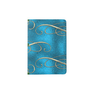 Modern & Stylish Christmas Swirls Passport Holder