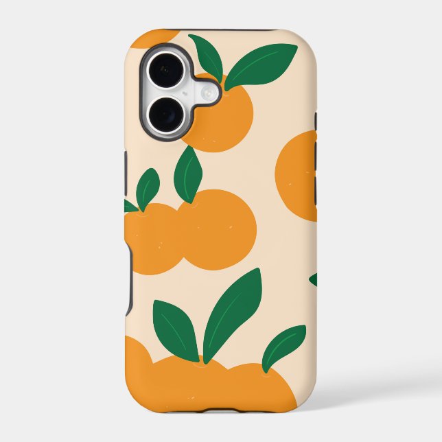Modern Stylish Citrus Fruit Oranges Pattern Case-Mate iPhone Case (Back)