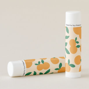 Modern Stylish Citrus Fruit Oranges Pattern Lip Balm