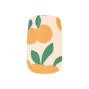 Modern Stylish Citrus Fruit Oranges Pattern Minx Nail Art
