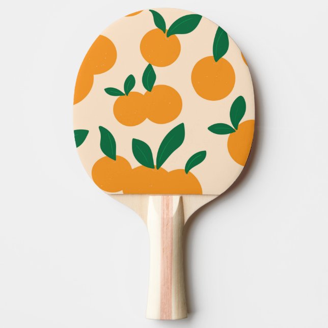 Modern Stylish Citrus Fruit Oranges Pattern Ping Pong Paddle (Front)