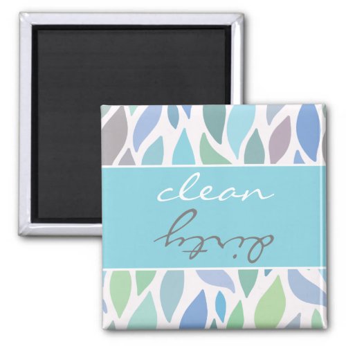 Modern Stylish Clean Dirty Dishes Dishwasher Magnet