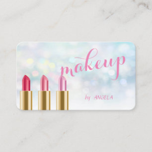 Modern Stylish Colorful Bokeh ,Lipstick Business Card