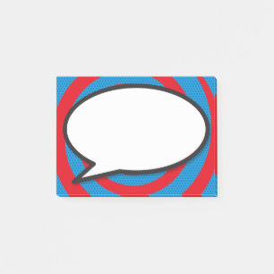 Modern Stylish Comic Book Speech Bubble Post-it Notes