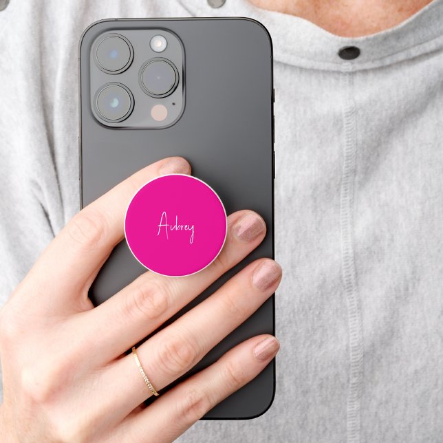 Modern Stylish Cool Bright Pink  PopSocket (Creator Uploaded)