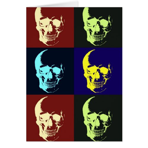 Modern Stylish Cool Pop Art Skull Card
