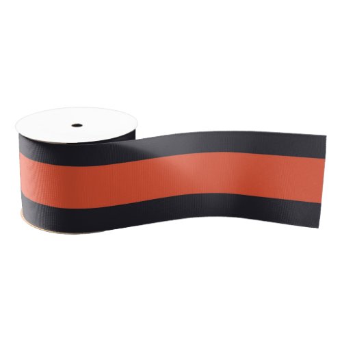 Modern Stylish Coral Navy White Stripes Grosgrain Ribbon