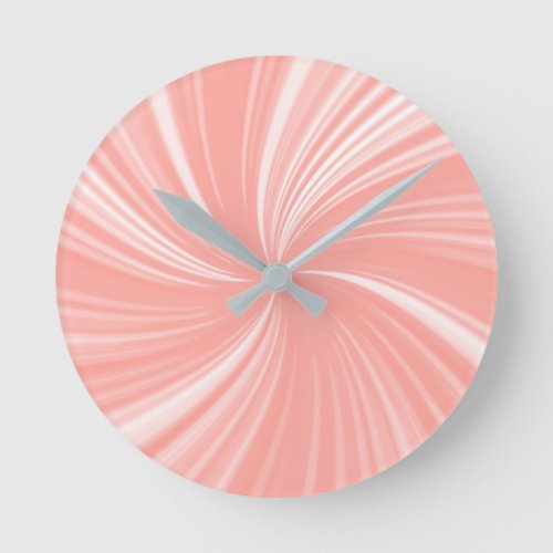 Modern Stylish Coral Pattern Round Clock