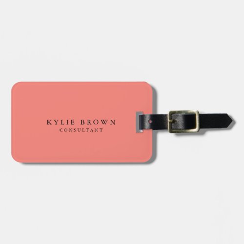 Modern Stylish Coral Pİnk Professional Trendy Luggage Tag