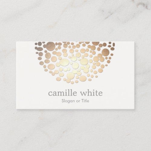 Modern Stylish Cosmetology Faux Gold Circles Business Card