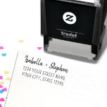 Modern Stylish Couples Trendy Wedding Address Self-inking Stamp<br><div class="desc">A stylish return address stamp with a mix of modern script typography and informal typography which can be easily customized with your details. Perfect for wedding RSVP's,  birthdays or other celebratory events.</div>