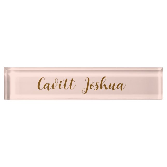 Modern Stylish Custom Name Desk Name Plate (Front)