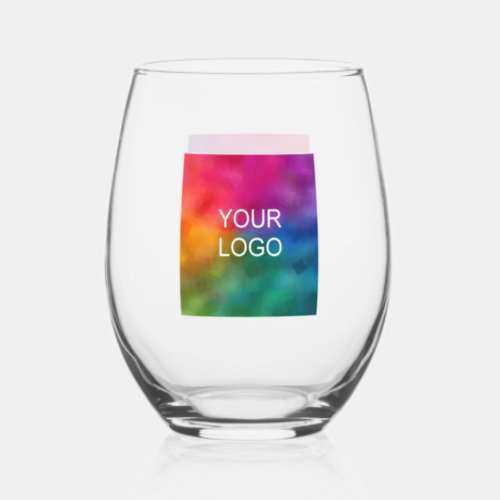 Modern Stylish Custom Template Promotion Logo Best Stemless Wine Glass